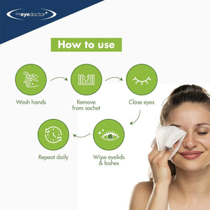 The Eye Doctor Tea Tree Oil Lid Wipes for Daily Hygiene and Dry Eyes (20ct) - Dryeye Rescue