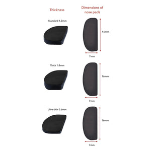 Setex Anti-Slip Nosepads Ultra-Thin (0.6mm) Black, 5 pairs