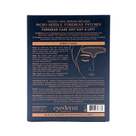 EyeDerm Micro - Needle Forehead Patches (2ct) - Dryeye Rescue