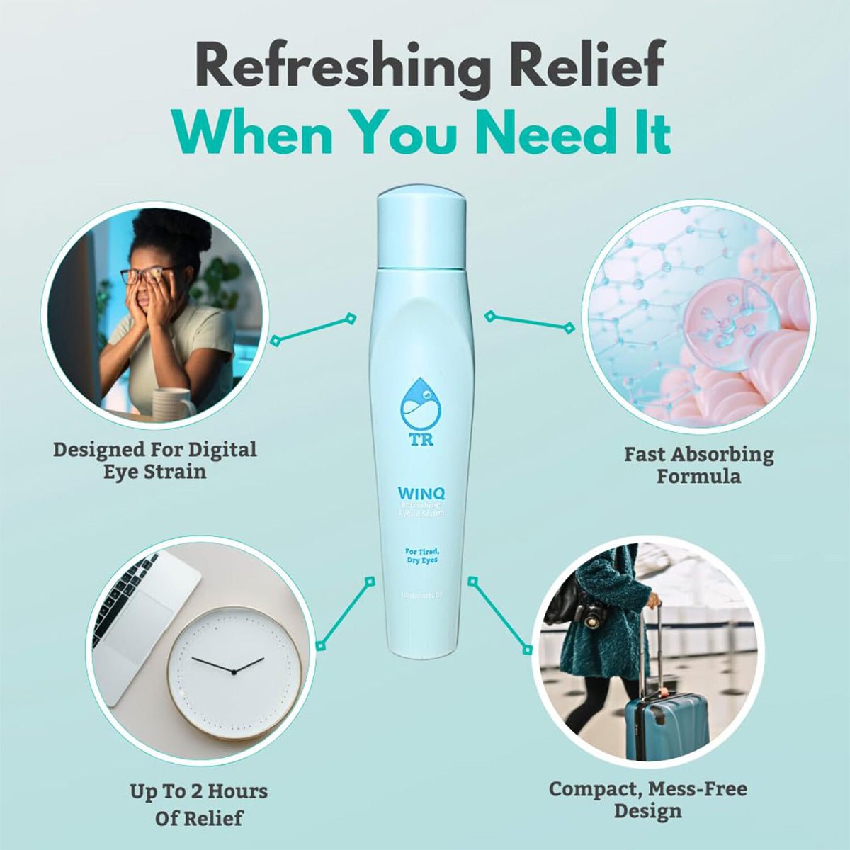 WINQ Eyelid Refreshing Serum for Tired Dry Eyes (10mL) - Dryeye Rescue