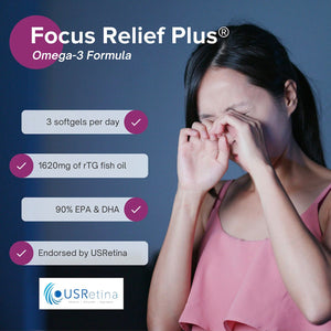 Focus Vitamins Focus Relief Plus Omega - 3 Softgels (90 ct. 30 Day Supply) - Dryeye Rescue