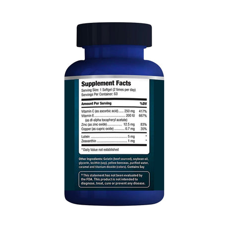 Focus Select Supplement - AREDS2 formula for Macular Degeneration (60ct. 30 Day Supply) - Dryeye Rescue