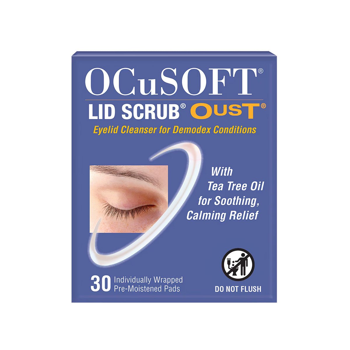 OCuSOFT Oust Demodex Cleanser Pre - Moistened Pads (30ct) - Dryeye Rescue