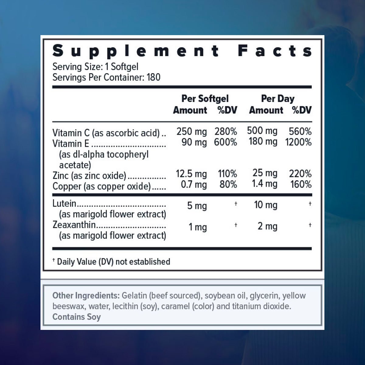 Focus Select Supplement - AREDS2 based formula (180ct.) - Dryeye Rescue