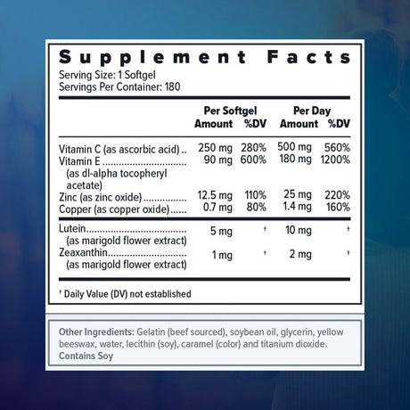 Focus Select Supplement - AREDS2 based formula (180ct.) - Dryeye Rescue