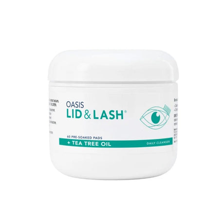 Oasis LID & LASH + Tea Tree Oil Pads for Eyelid Hygiene and Makeup Removal (60ct) - Dryeye Rescue