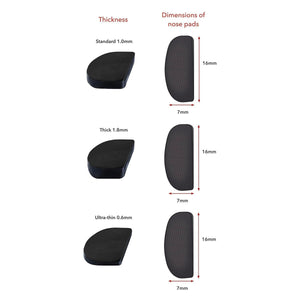 Setex Anti - Slip Nosepads Ultra - Thin (0.6mm) Black, 5 pairs - Dryeye Rescue