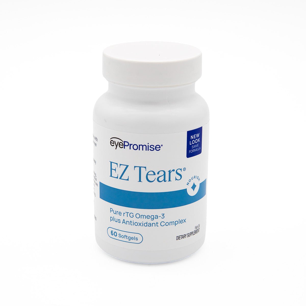 EyePromise® EZ Tears – Natural Dry Eye Relief with Omega-3s, Turmeric, and Green Tea Extract (60ct) - Dryeye Rescue