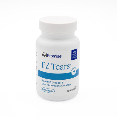 EyePromise® EZ Tears – Natural Dry Eye Relief with Omega-3s, Turmeric, and Green Tea Extract (60ct) - Dryeye Rescue