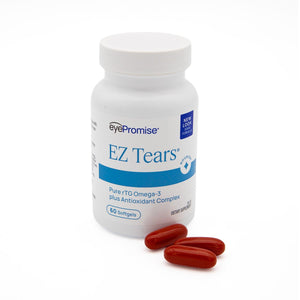 EyePromise® EZ Tears – Natural Dry Eye Relief with Omega-3s, Turmeric, and Green Tea Extract (60ct) - Dryeye Rescue