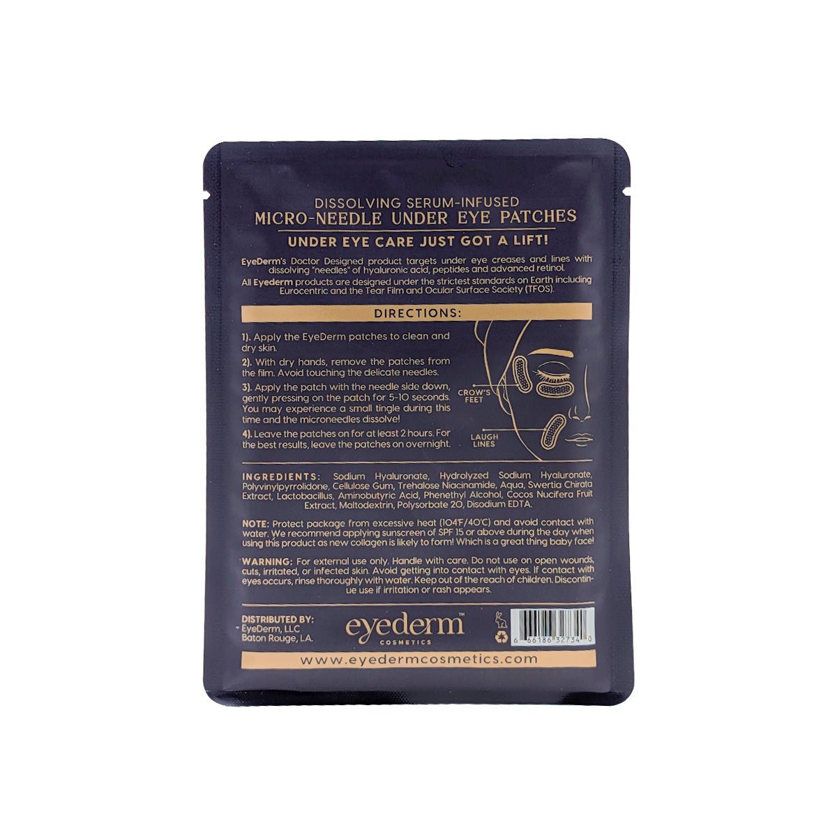 EyeDerm Micro - Needle Under Eye Patches (4 pairs) - Dryeye Rescue