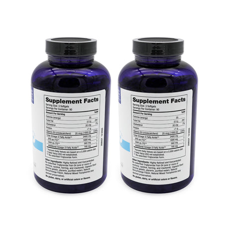 PRN DE3 Omega Benefits 6 month Supply (2 x 270ct Bottles)