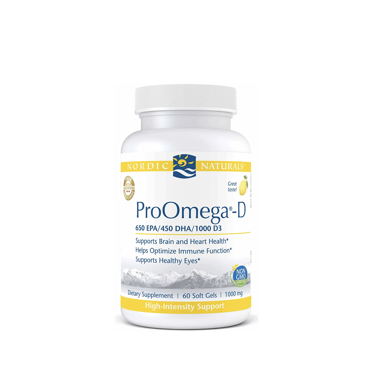 Nordic Naturals ProOmega 2000 - D Lemon Flavor (60ct) - Dryeye Rescue