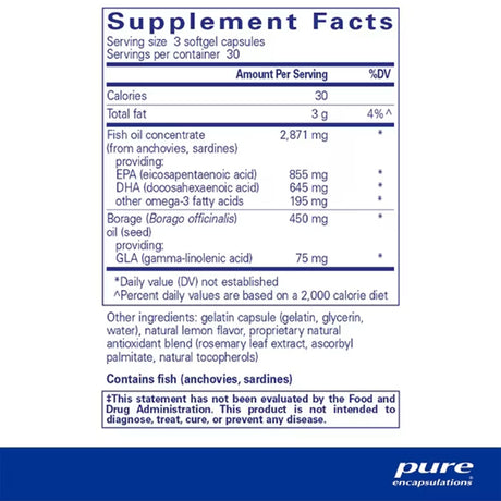 Pure Encapsulations VisionPro EPA/DHA/GLA Tear Support (90 ct - 1 Month)