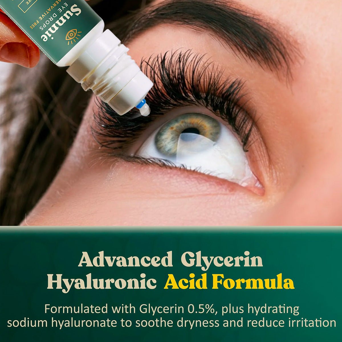 Sunnie Preservative - Free Eye Drops for Dry Eyes, (11ml), Multi - Dose Lubricating Drops with Glycerin 0.5% – for Daily Comfort - Dryeye Rescue