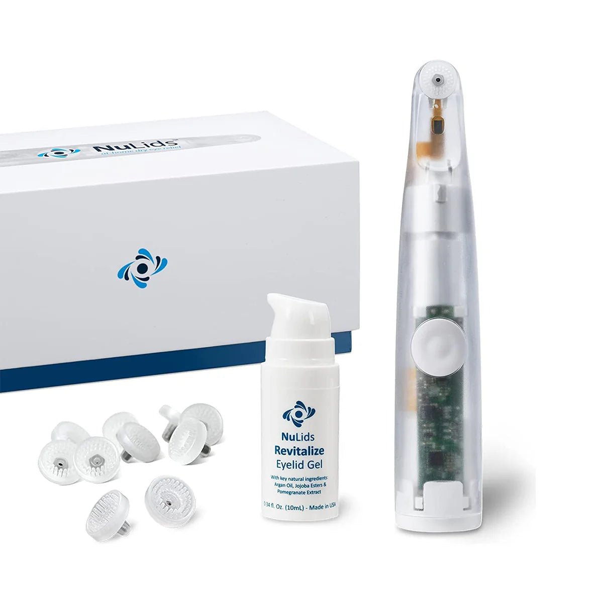 NuLids All Natural At - home Eye Treatment ( 1 Device + 30 Tips + 1 Applicator Gel Included) - Dryeye Rescue
