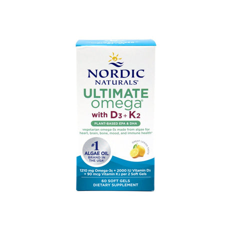 Nordic Naturals Ultimate Omega Plant-Based with D3+K2 (60ct) - Dryeye Rescue
