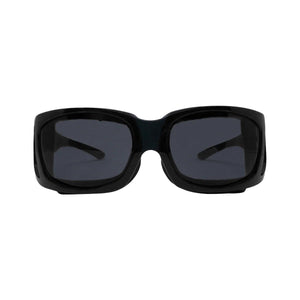EyeEco Large Moisture Release Eyewear- (Shiny Black with Gray Lens) - Dryeye Rescue