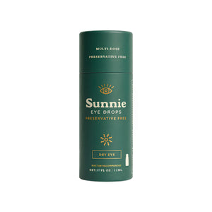 Sunnie Preservative-Free Eye Drops for Dry Eyes, (11ml), Multi-Dose Lubricating Drops with Glycerin 0.5% – for Daily Comfort