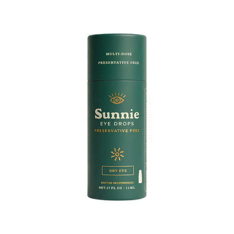 Sunnie Preservative-Free Eye Drops for Dry Eyes, (11ml), Multi-Dose Lubricating Drops with Glycerin 0.5% – for Daily Comfort - Dryeye Rescue