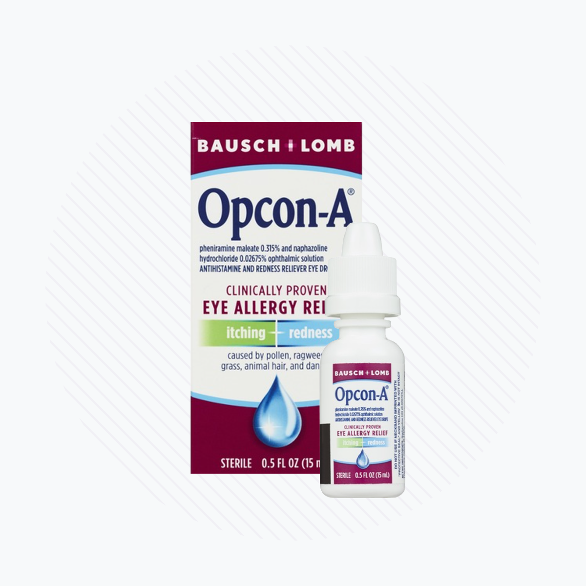 Bausch & Lomb Opcon-A Eye Drops for Allergy Relief 15mL