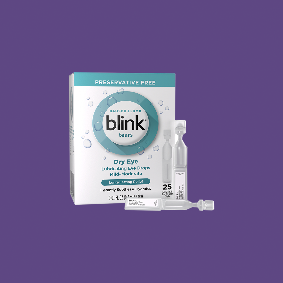 Blink Tears Preservative Free Lubricating Eye Drops (25 Count)