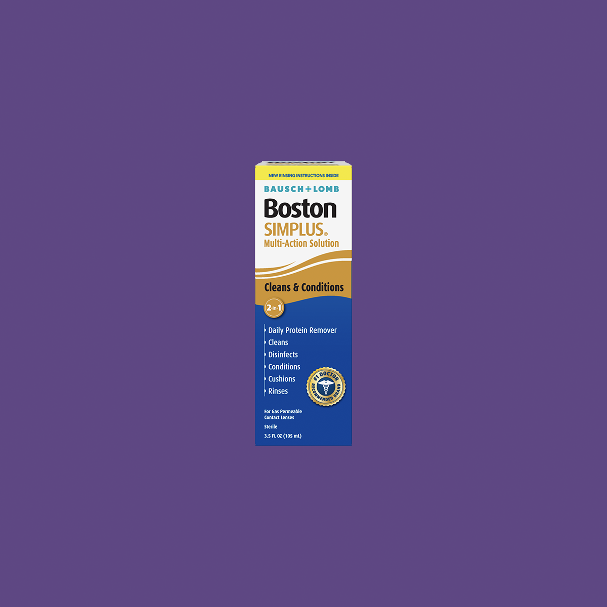 Boston Simplus Multi-action Rigid Gas Perm Solution, 3.5oz