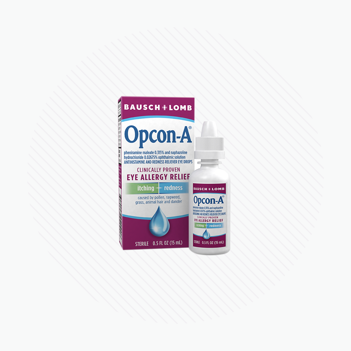 Bausch & Lomb Opcon-A Eye Drops for Allergy Relief (15mL)