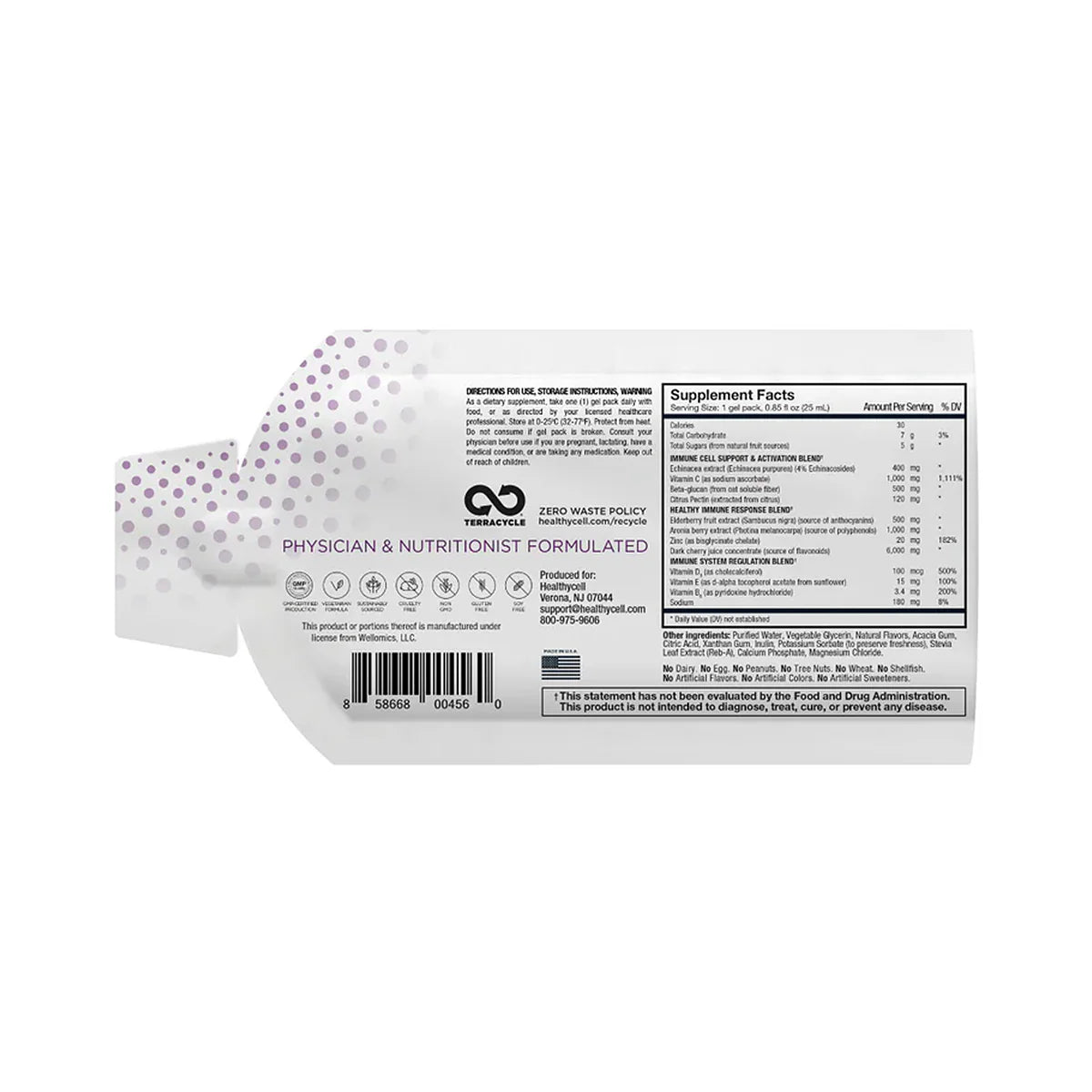 HealthyCell Immune Support Boost Gel Packs, Cell Support and Activation Vitamins 30 Pack - Dryeye Rescue