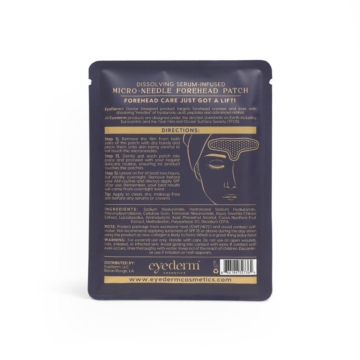 EyeDerm Micro - needle Forehead Patches - Dryeye Rescue