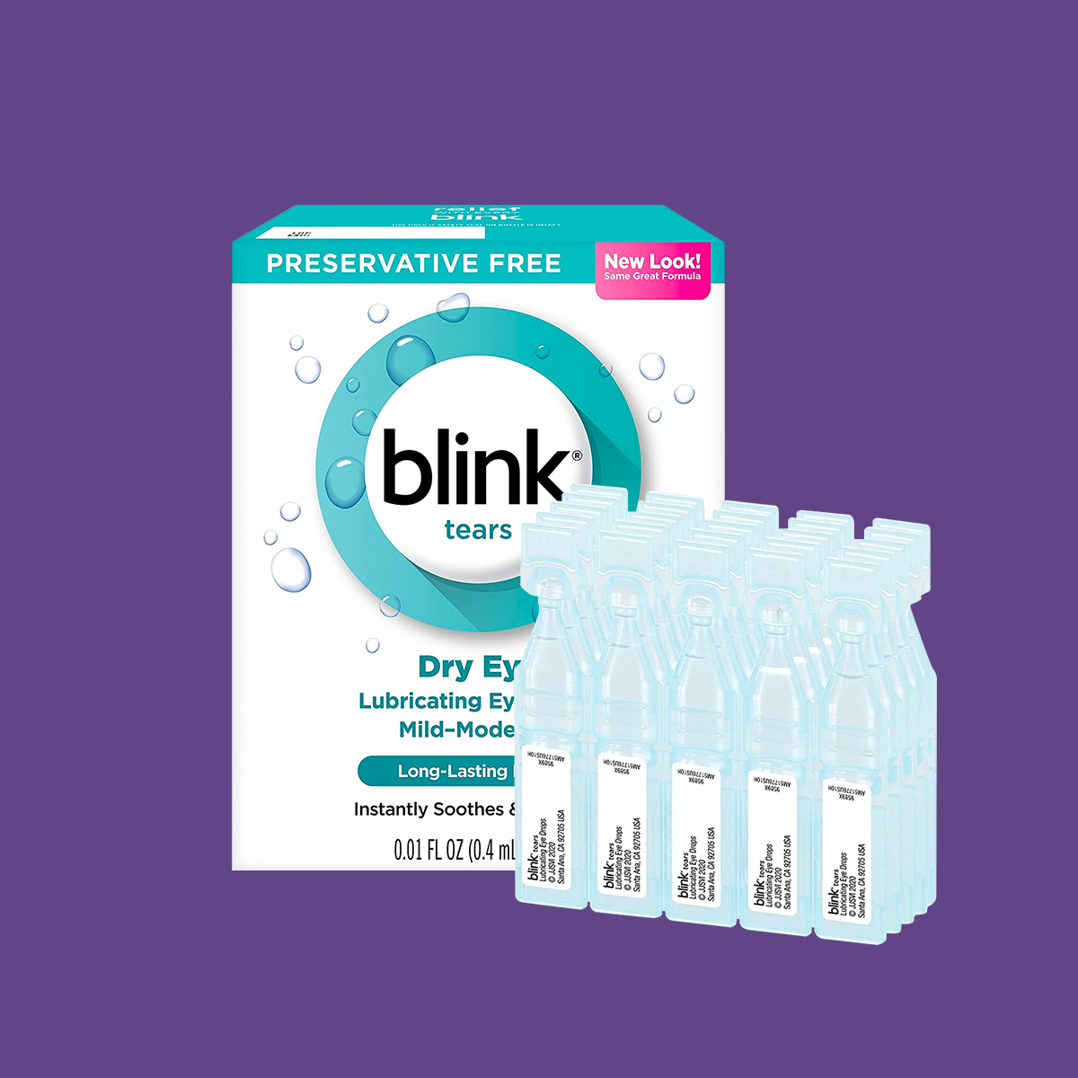 Blink Tears Preservative Free Lubricating Eye Drops Vials (25 Count)