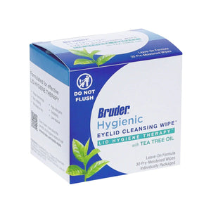 Bruder Hygienic Eyelid Cleansing Wipes with Tea Tree Oil (30ct) - Dryeye Rescue