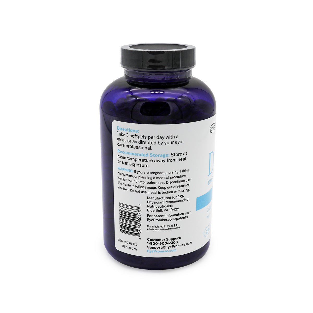 PRN DE3 Omega Benefits 6 month Supply (2 x 270ct Bottles) - Dryeye Rescue