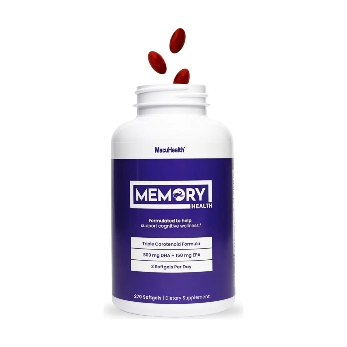 MacuHealth Memory Health Nutritional Supplement, 270 Softgels - Dryeye Rescue