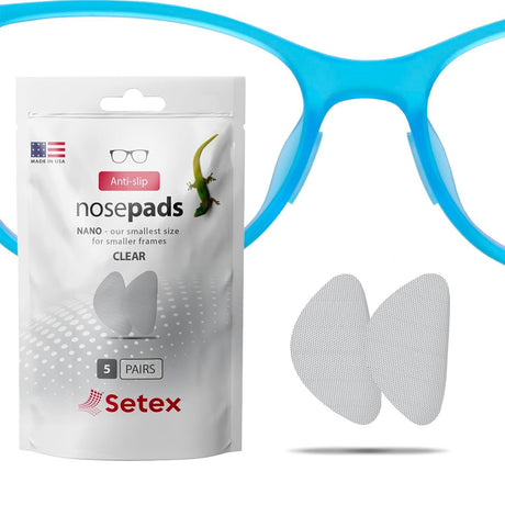 Setex Anti-Slip Nosepads Nano (0.6mm) Clear, 5 pairs - Dryeye Rescue