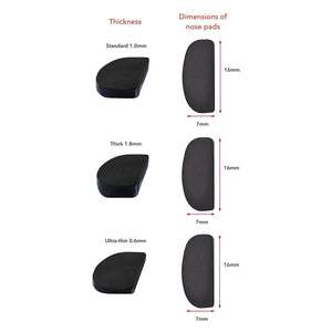 Setex Anti-Slip Nosepads Ultra-Thin (0.6mm) Black, 5 pairs