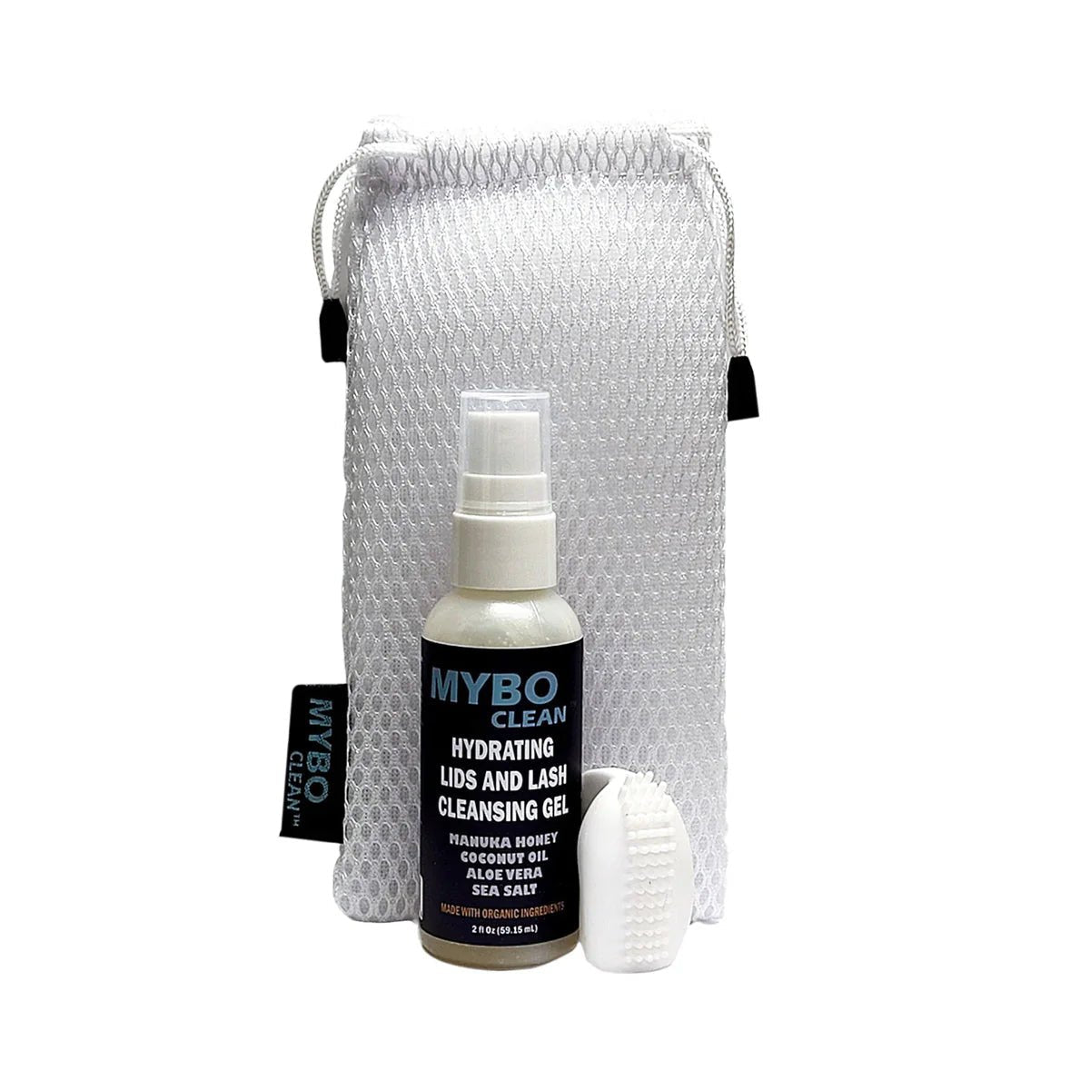 MyboClean "On the Go" Brush with Hydrating Gel + Travel Bag (1 Brush + 1 Bottle) - Dryeye Rescue
