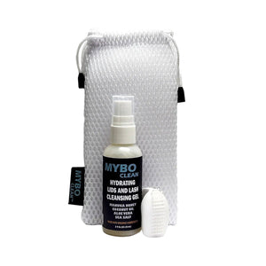 MyboClean "On the Go" Brush with Hydrating Gel + Travel Bag (1 Brush + 1 Bottle) - Dryeye Rescue