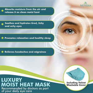 Noveha Dry Eye Mask with Washable Cover, Microwavable (Single-Eye) - Dryeye Rescue