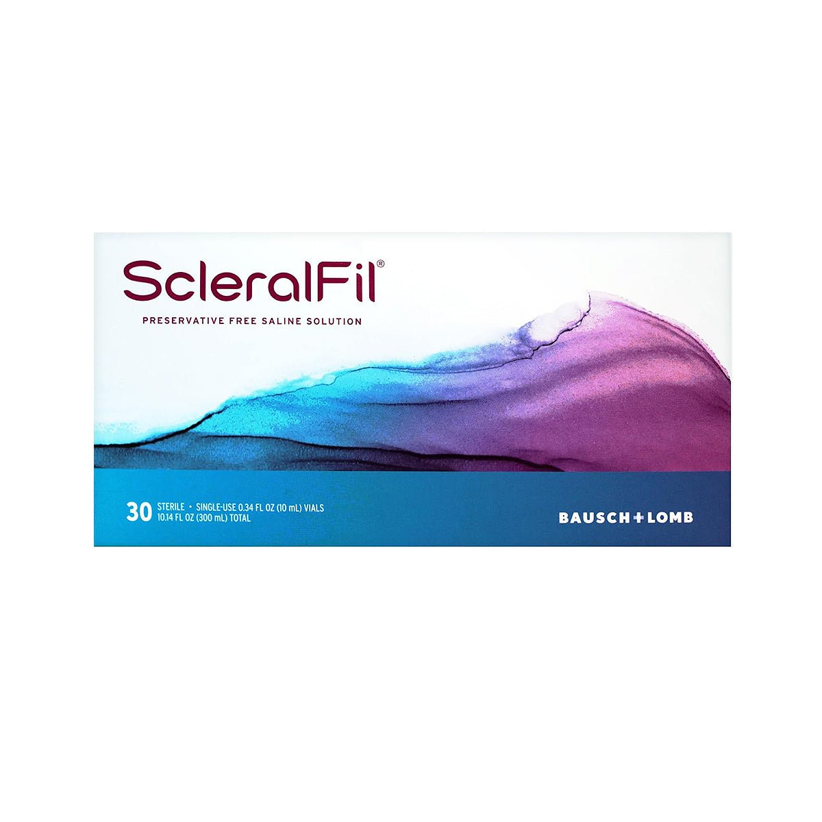 ScleralFil Preservative Free Saline Solution for Scleral, Soft, & Rigid Gas Permeable Lenses, Buffered Solution, Single - Use Vials, 0.34 Fl Oz (Pack of 30) - Dryeye Rescue