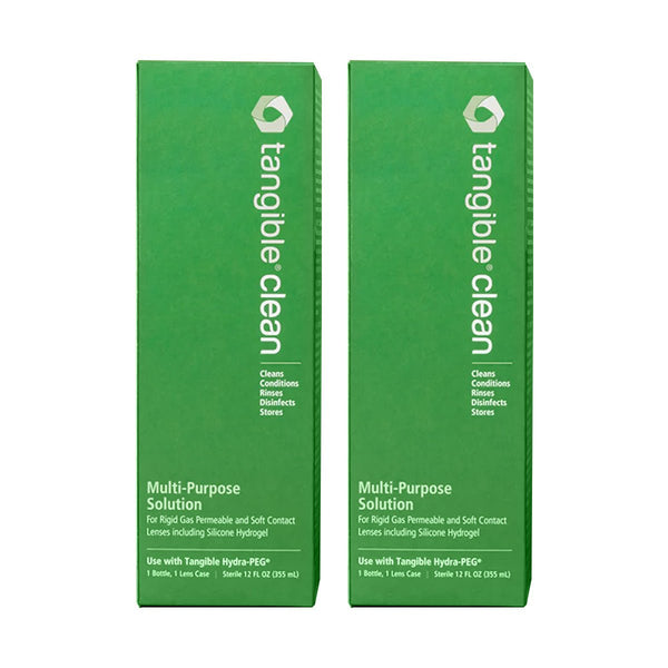 Tangible Clean 12 oz Bottle, 2-Pack for All Lenses – Dryeye Rescue