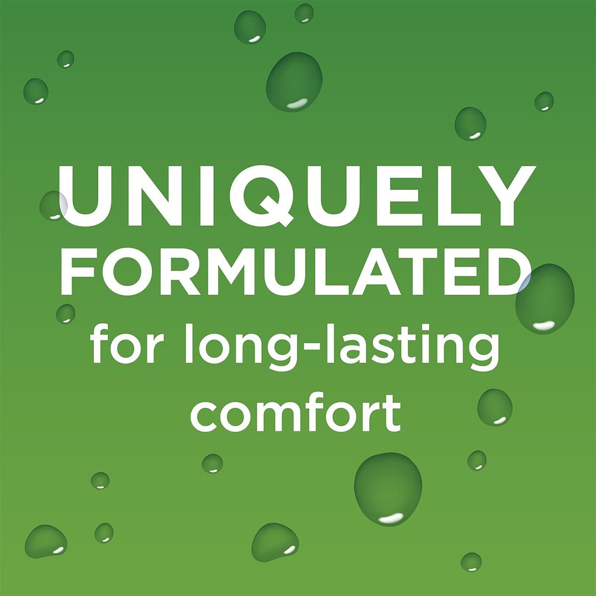 Green backdrop with droplets, bold white text: Blink Contacts Lubricating Eye Drops by Bausch + Lomb. UNIQUELY FORMULATED for long-lasting comfort, ideal for contact lens wearers.