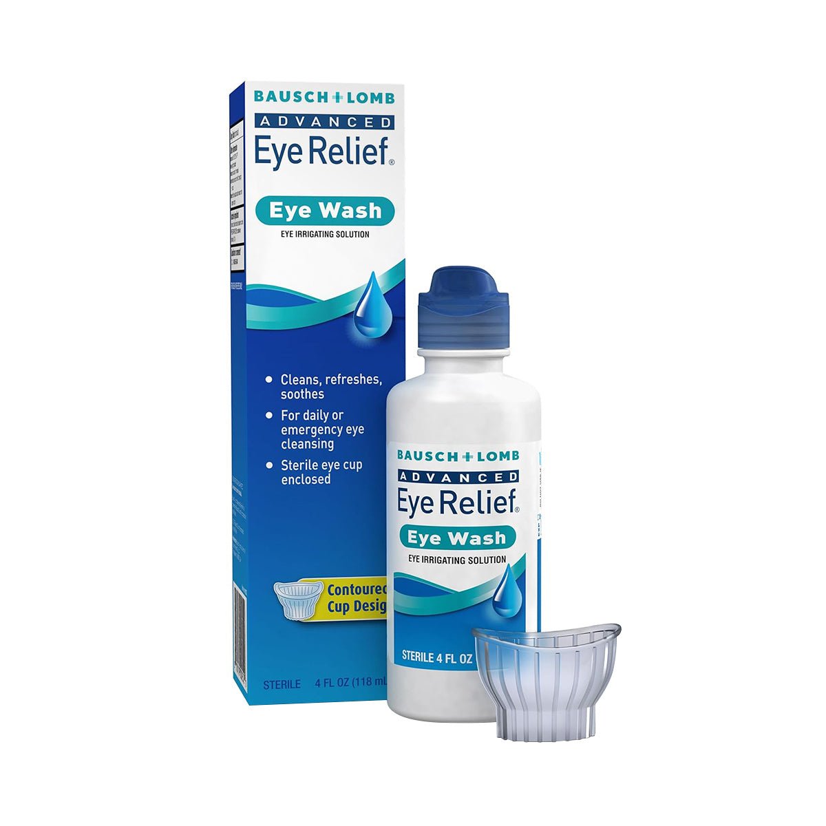 Advanced Eye Relief Eye Wash by Bausch & Lomb (4 oz Bottle) - Dryeye Rescue