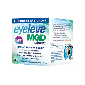 Eyeleve MGD Eye Drops, Preservative Free (30ct) - Dryeye Rescue