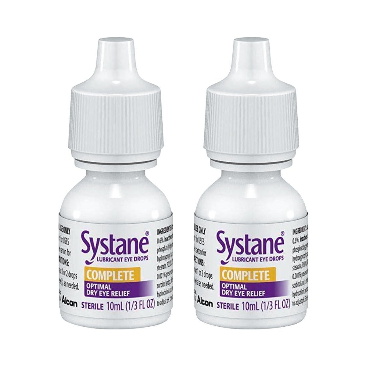 Systane Complete, Lubricant Eye Drops for Dry Eye Symptoms, Twin Pack (2 x 10ml Bottle) - Dryeye Rescue