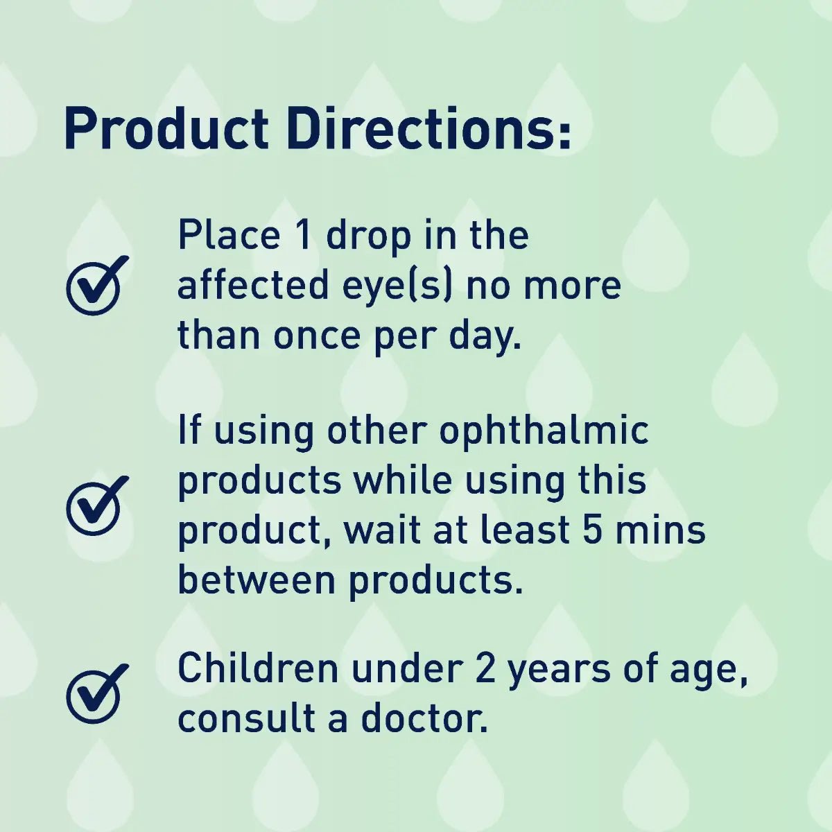 On a water drop motif background: Product Directions: Administer 1 drop of Ocusoft Retaine Allergy Once Daily for Eye Itch Relief in the affected eye(s) daily for allergy eye itch relief. If using other eye products, wait 5 mins. Consult a doctor for children under 2.