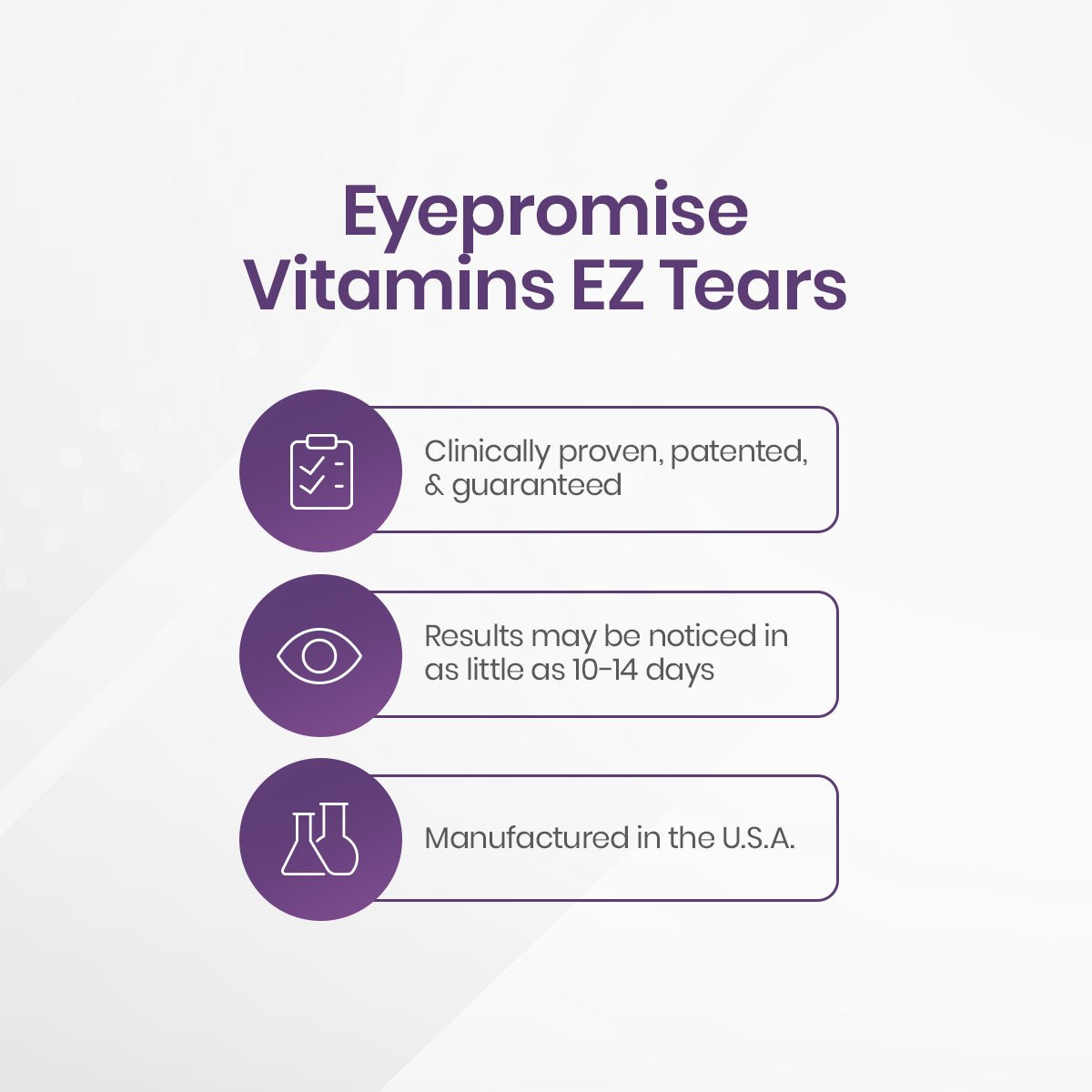 EyePromise Ez Tears Eye Vitamin – Dry Eye - 30 day Supply (60ct Bottle) - Dryeye Rescue