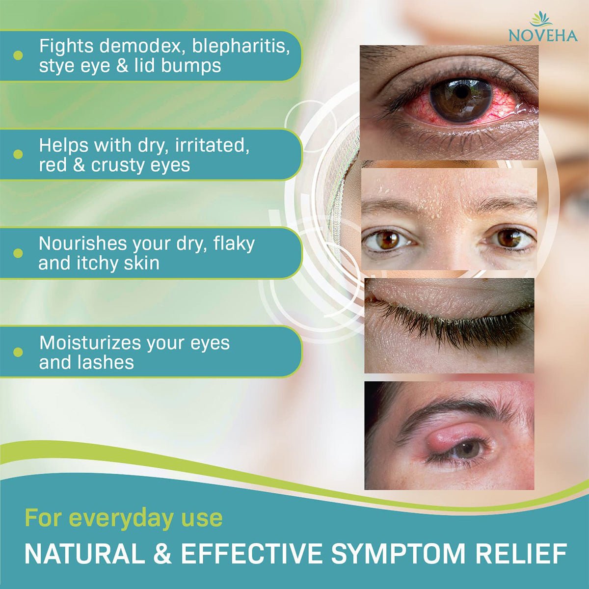 Noveha Tea Tree Oil Foaming Cleanser for Eyelids 100mL