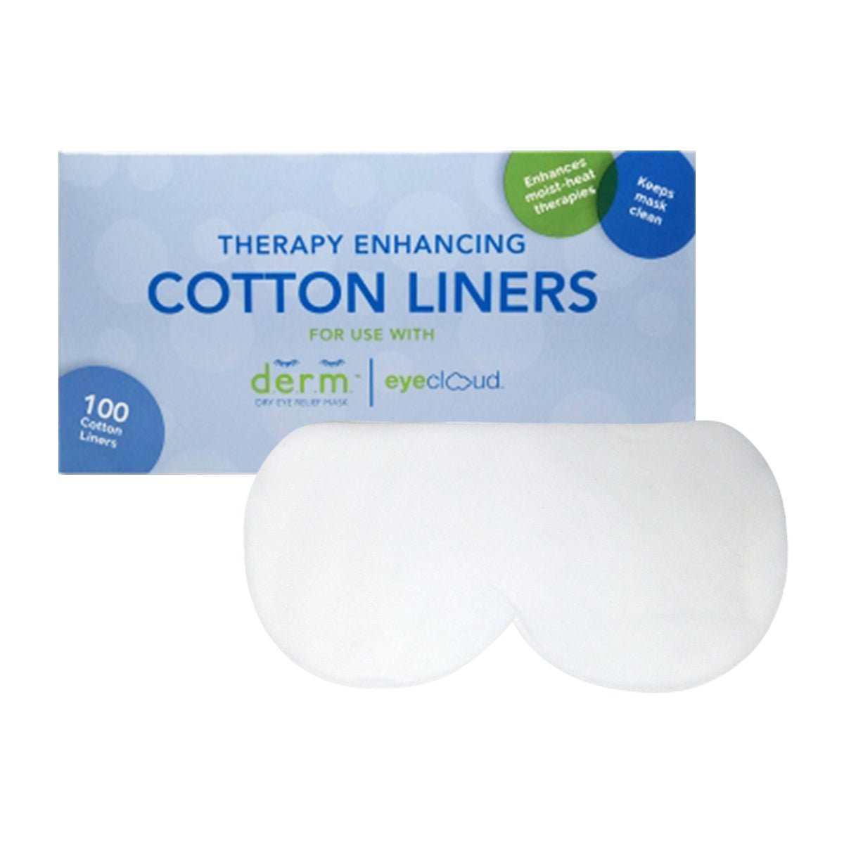 EyeEco D.E.R.M. 100 Cotton Liners Only (Mask not Included) - Dryeye Rescue