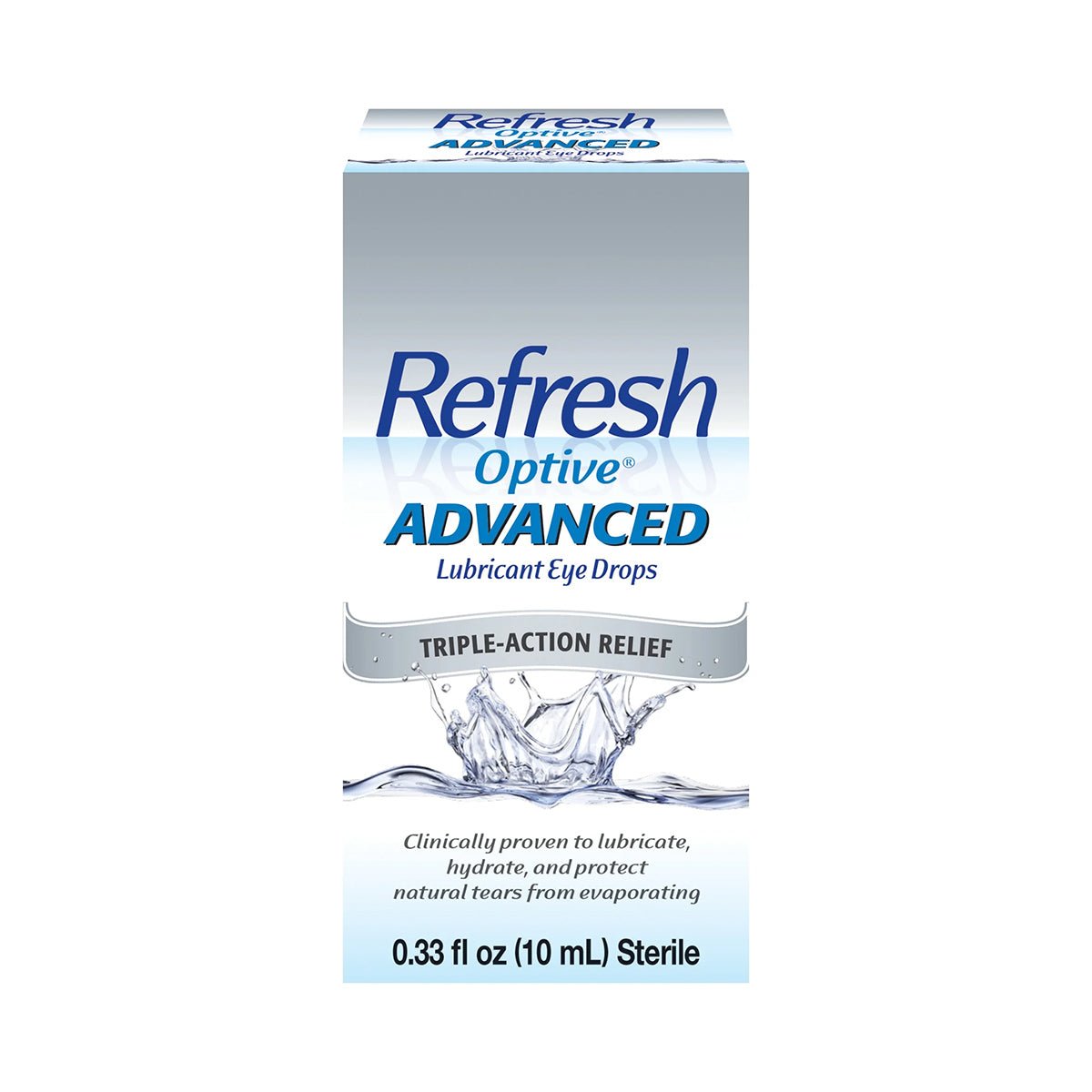 Refresh Optive Advanced Eye Drops (10 mL Bottle) Relief & Hydration Dryeye Rescue Refresh Optive Advanced Eye Drops (10 mL Bottle) Relief & Hydration Dryeye Rescue